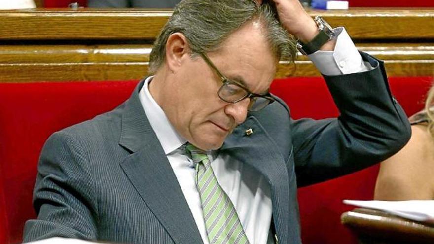 Artur Mas, en una sessió al Parlament aquesta setmana