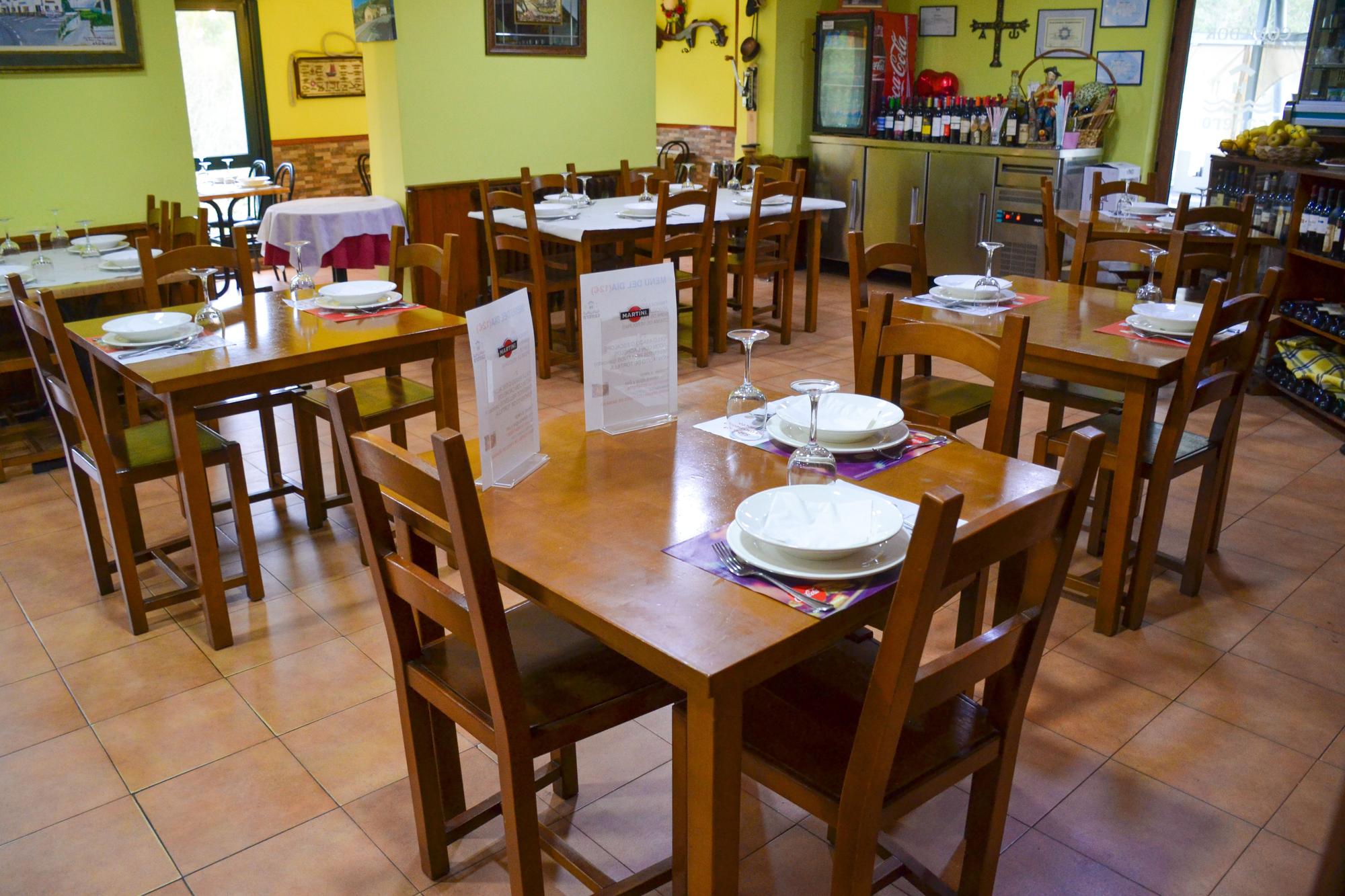 Comedor del hotel restaurante Canero, en Valdés.