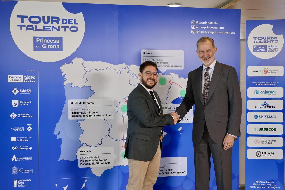 La llegada del Rey Felipe VI a los Premios Princesa de Girona en Murcia, en imágenes