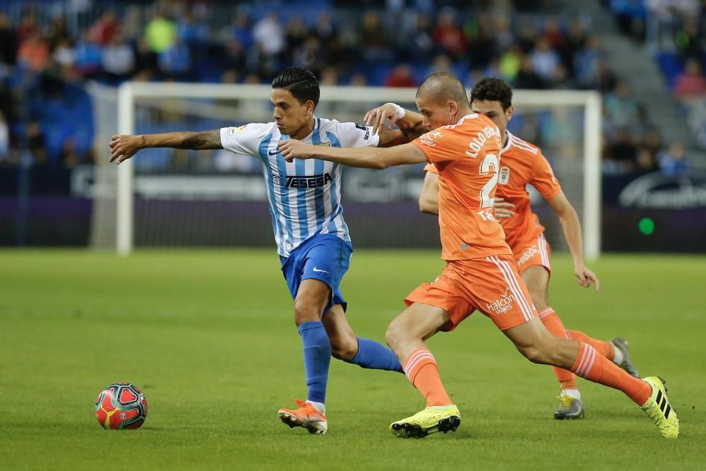 El partido entre el Málaga y el Oviedo, en imágenes