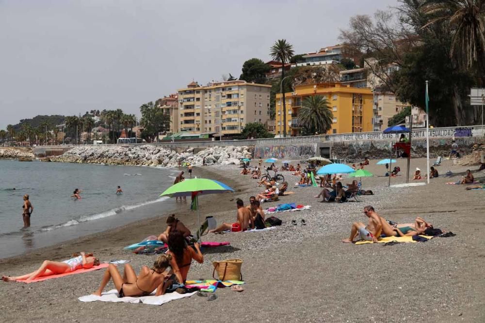 Control de aforo en las playas de Málaga en la nueva normalidad