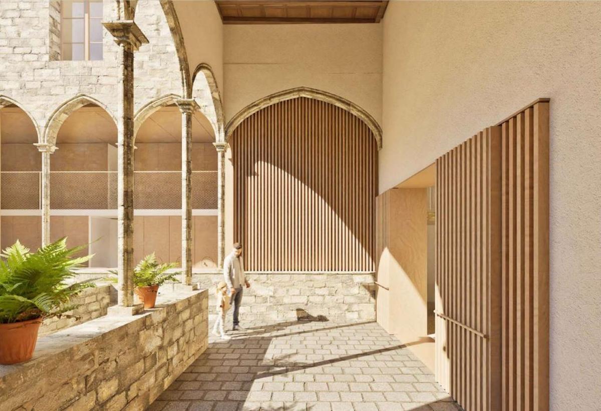 Recreación del Palau Requesens rehabilitado para acoger la Casa de les Lletres