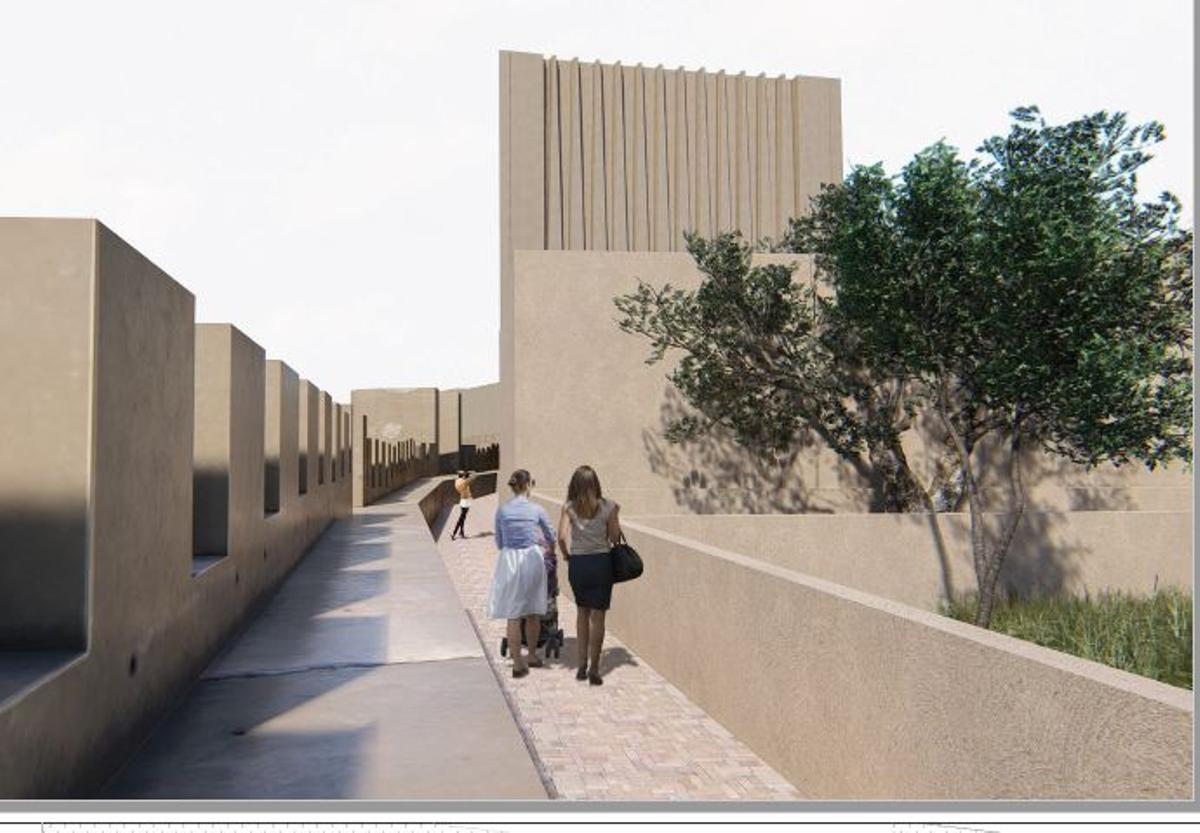 Paso de Ronda por la muralla medieval que conducirá al museo