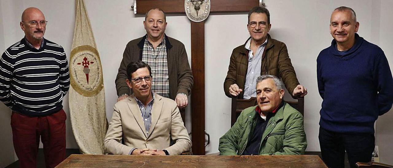 Miembros de la Cofradía del Silencio, que cumple 75 años a finales del mes de noviembre.
