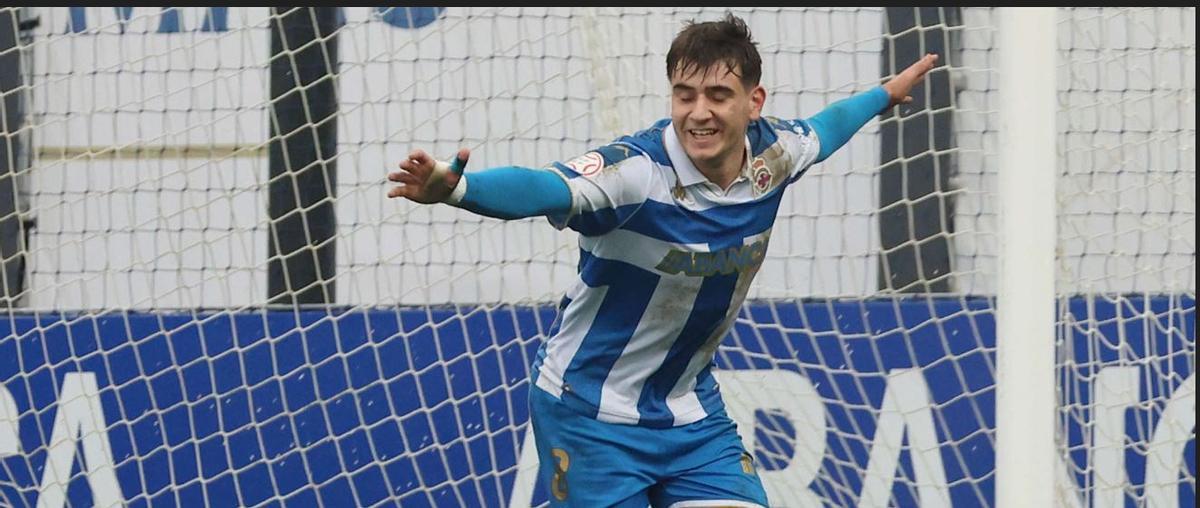 Lucas Castro celebra un gol