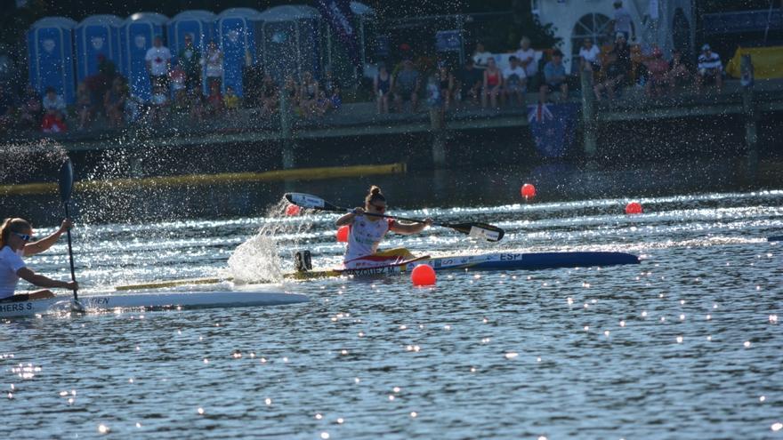 Mirella Vázquez, en plena acción durante el Campeonato del Mundo disputado en Canadá.