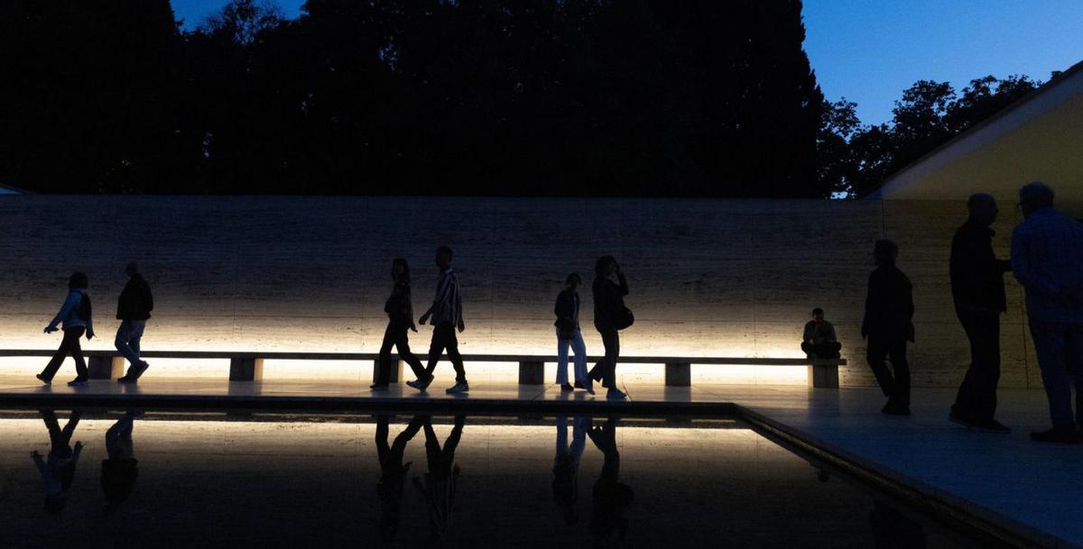 El Pavelló Mies van der Rohe en una edición anterior de la Nit dels Museus.