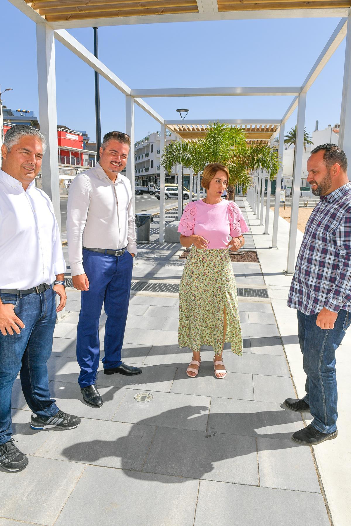 Por la izquierda, Javier Romero (NC), Marcelino Díaz (PP), Onalia Bueno (Juntos por Mogán) y Artemi Artiles (PSOE).