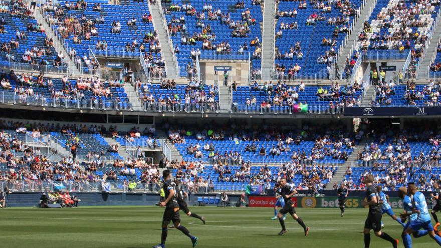 Imagen del final de la temporada pasada en La Rosaleda.