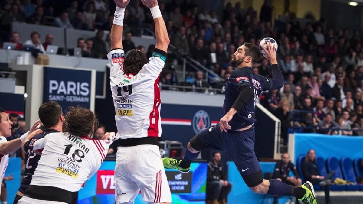 Karabatic, en acción, en el reciente partido europeo ante el Veszprem