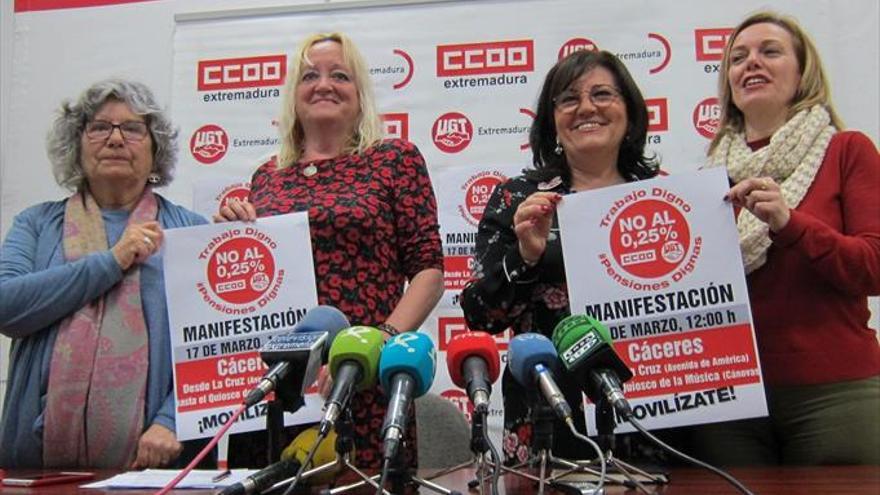 CCOO y UGT piden «gran apoyo» para defender las pensiones