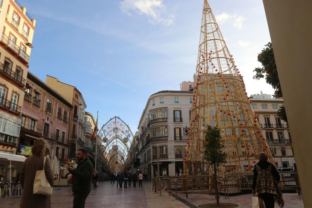 Luces de Navidad en el Centro de Málaga.