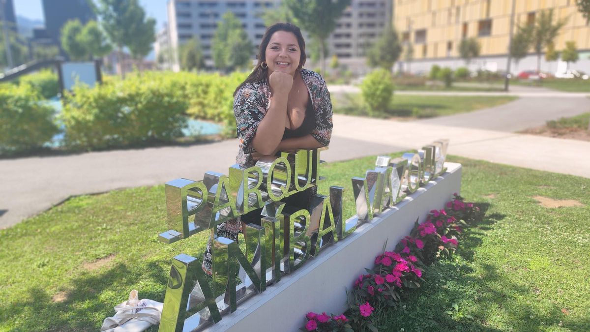 Marta Jiménez, en el parque Aníbal Vázquez, en La Mayacina. | A. Velasco