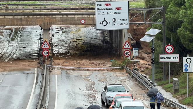 Las inundaciones golpean Granollers y el Vallès Oriental tras las lluvias torrenciales