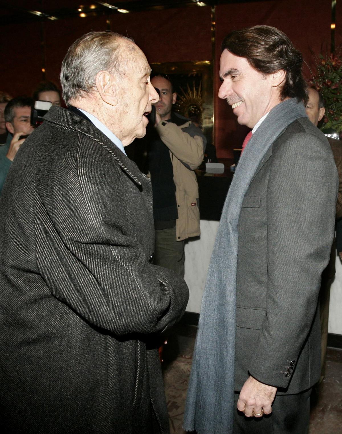 Manuel Fraga y José María Aznar.