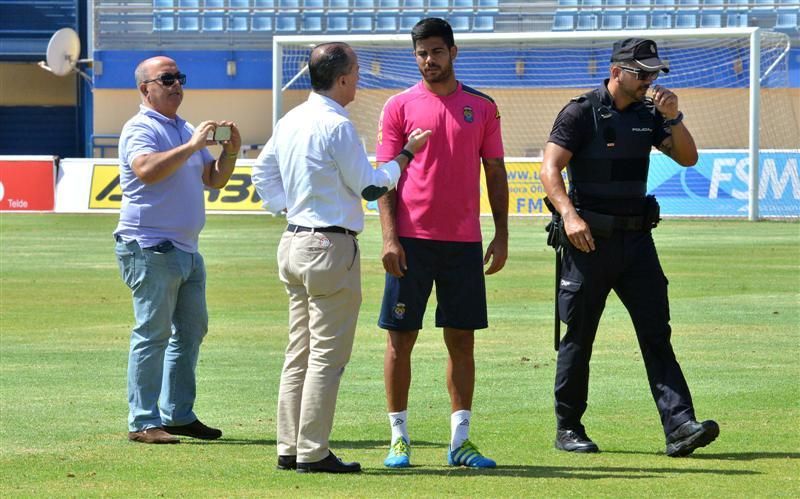 Fase final del entrenamiento de la UD Las Palmas