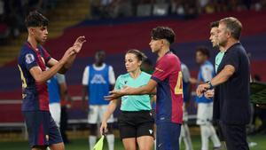 Bernal, Toni y Flick, en el Gamper