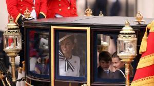 Kate Middleton, durante el desfile militar del Trooping the Colour