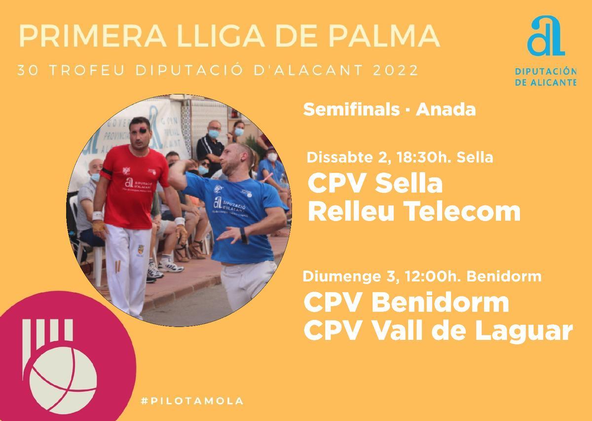 Cartell de l'anada de semifinals de la Primera Lliga de Palma