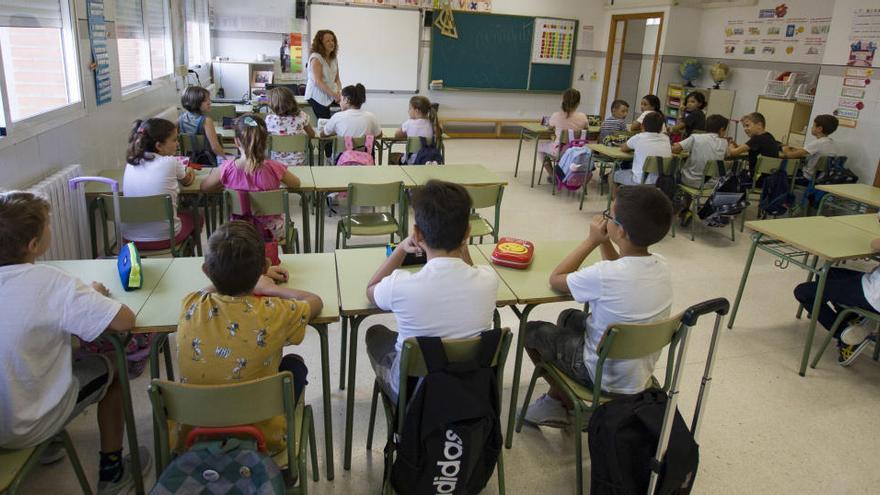 Un grupo de alumnos, en clase