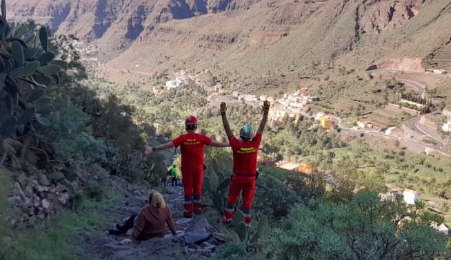 Rescate de una senderista en La Gomerae