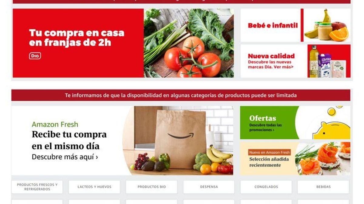 Amazon advierte de la escasez de productos.