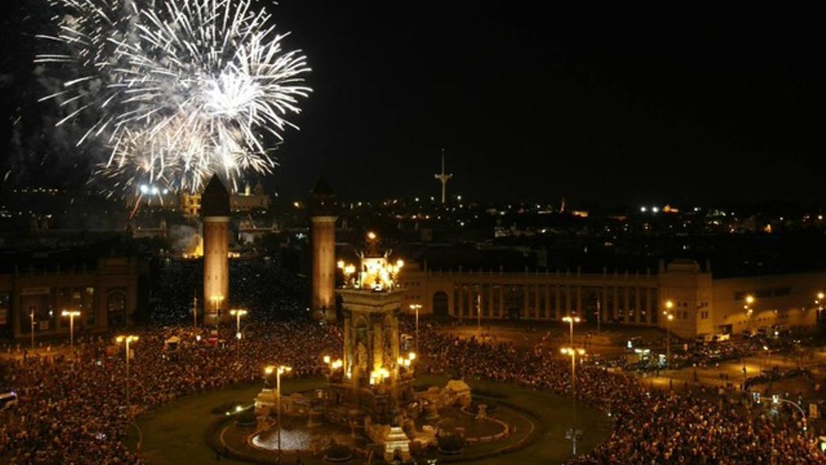 El piromusical de la Mercè, cierre de las fiestas.