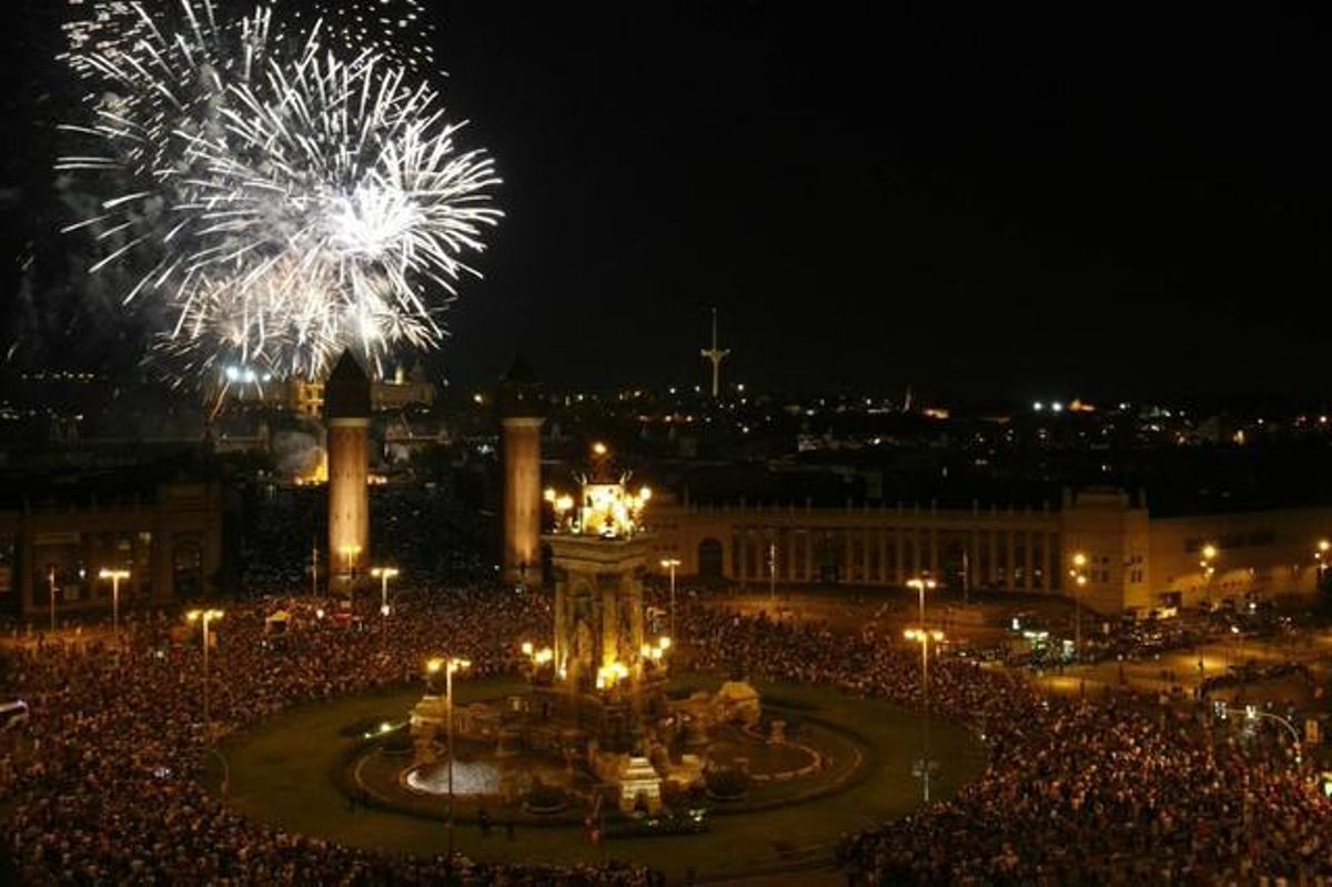 El piromusical de la Mercè, final de festa. El piromusical de la Mercè, final de festa.