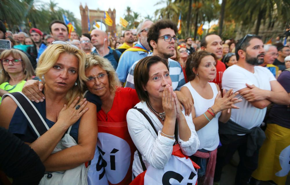 Decepción en los rostros de los independentistas