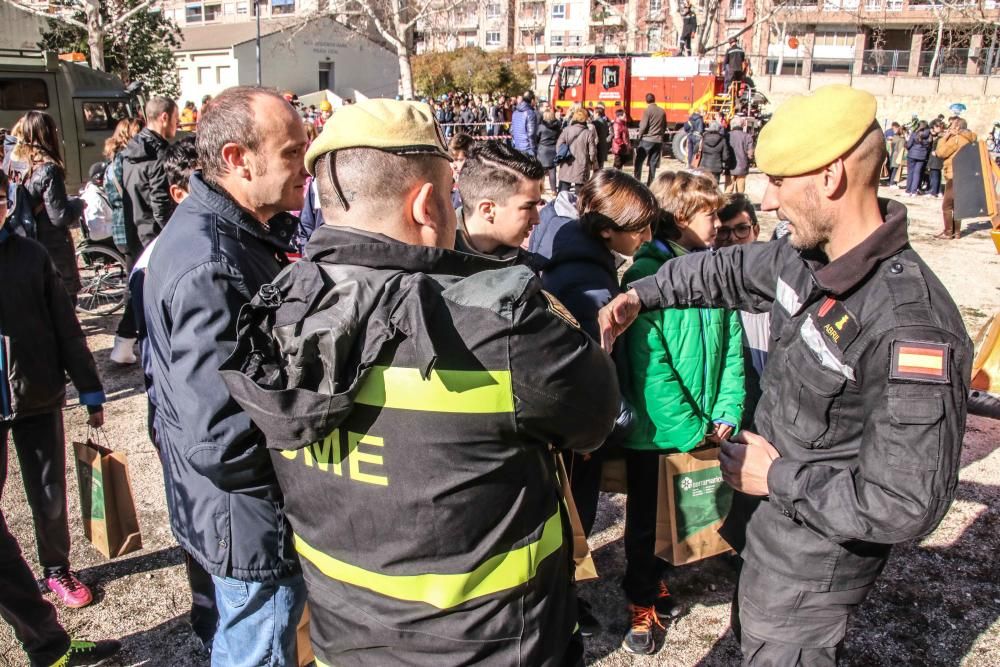 Un simulacro muy real para público escolar de Alcoy