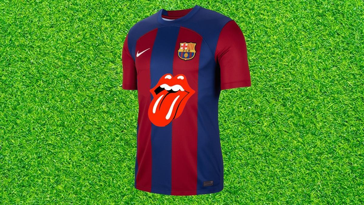 La camiseta del Barça ya 'rockea' al ritmo de los Rolling Stones en las  tiendas oficiales