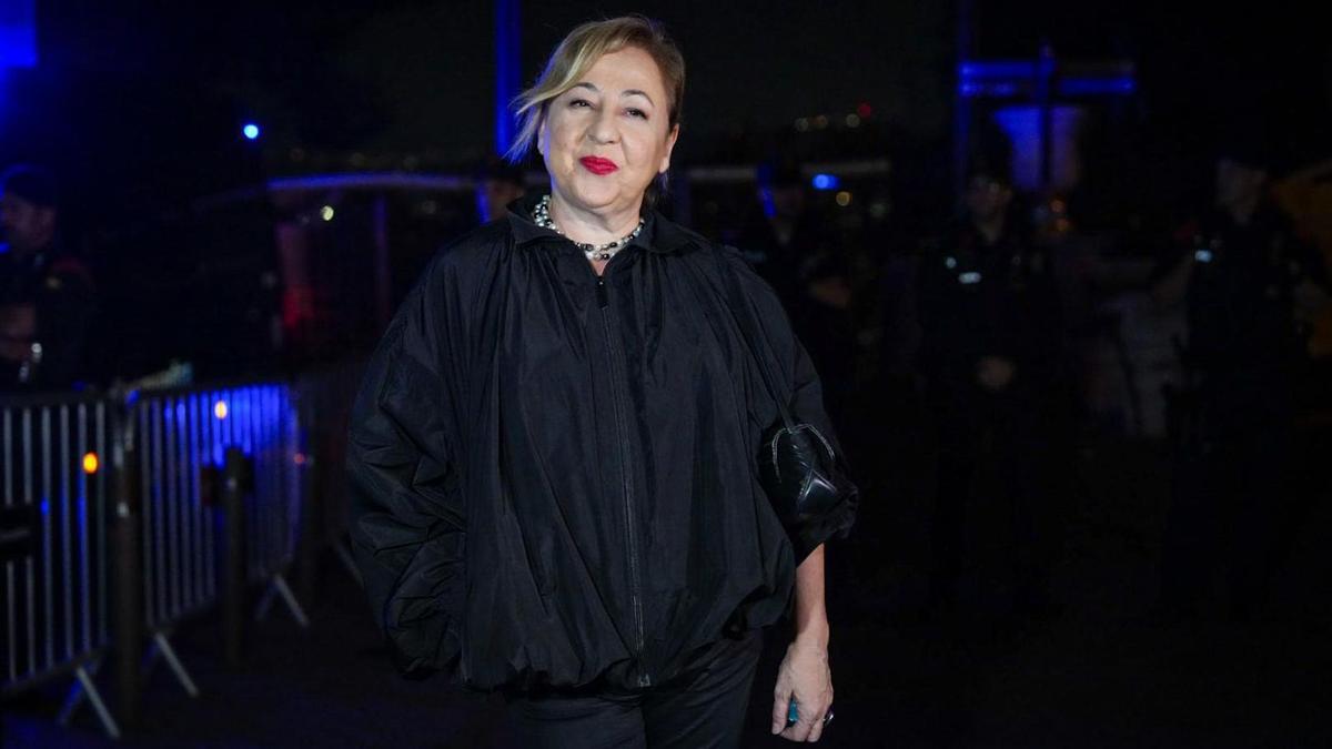 La actriz Carmen Machi llega al listening party de Rosalía en el MNAC