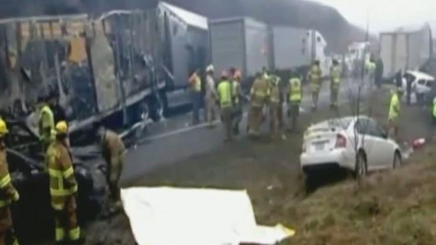 Brutal choque en cadena en Virginia