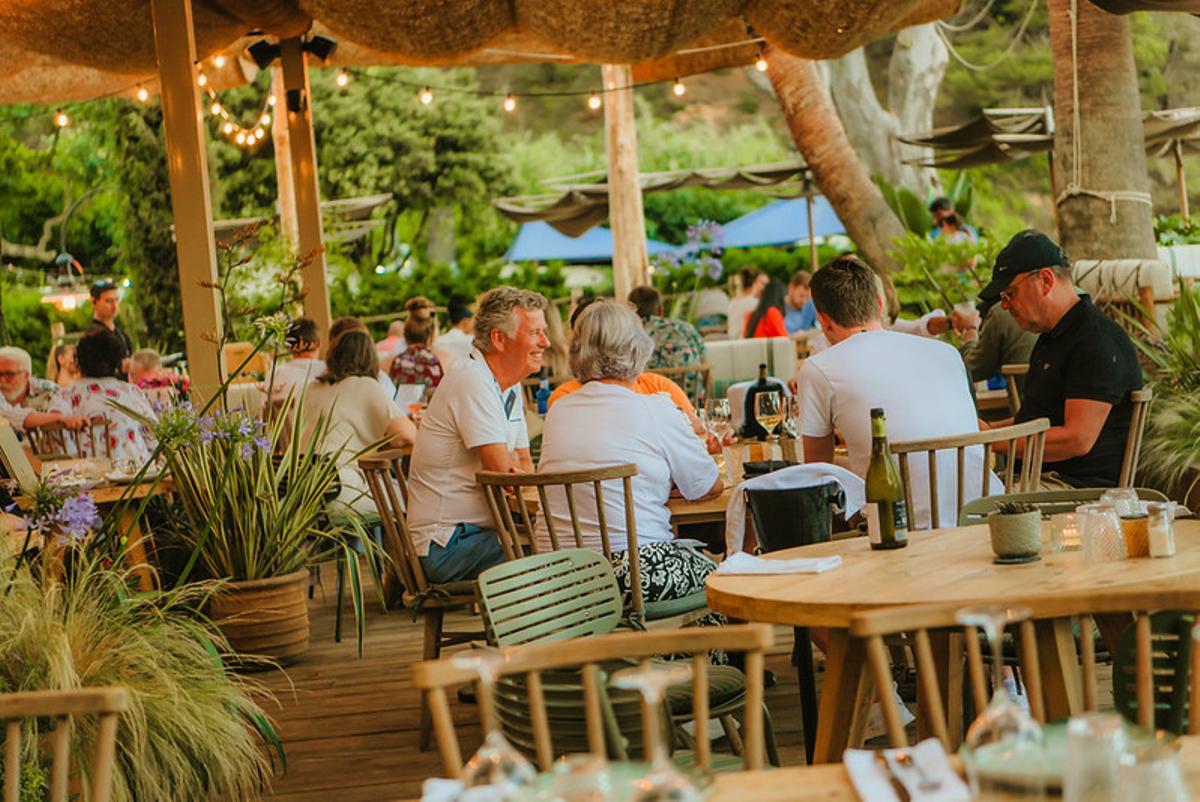 Una terraza de Lloret de Mar