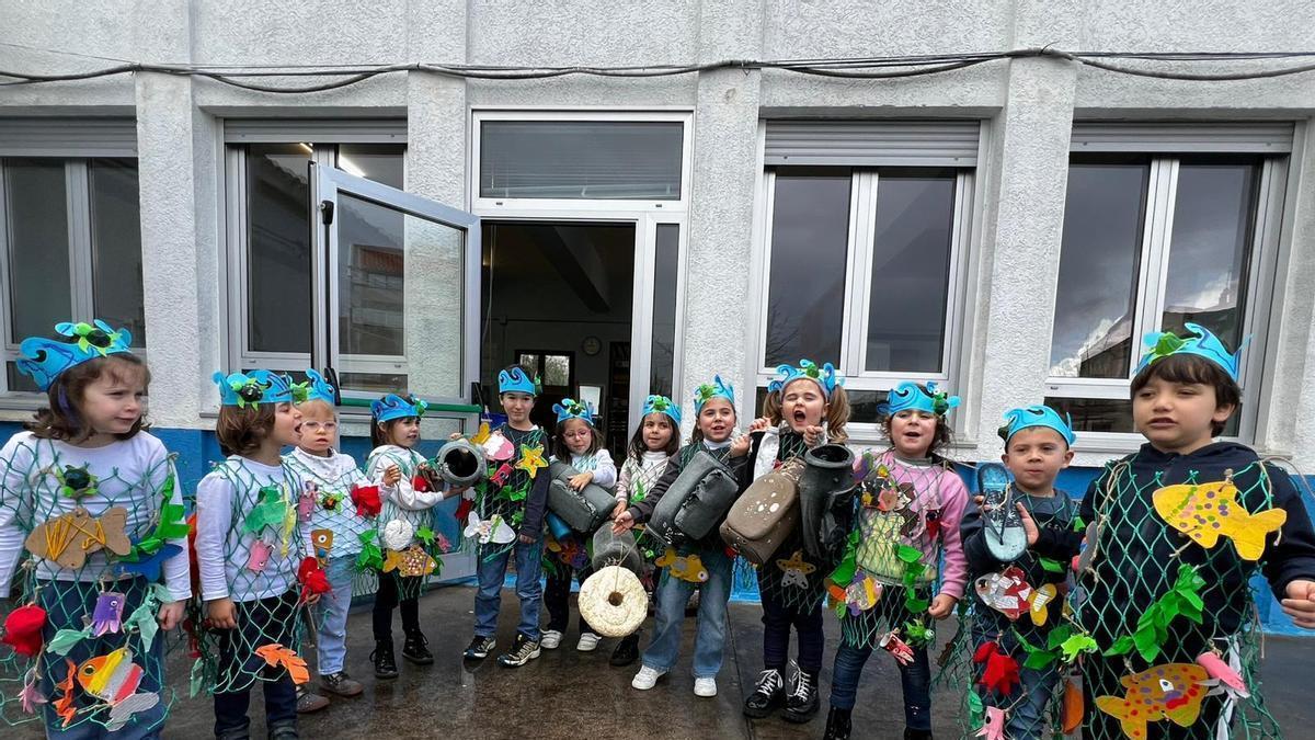 El Entroido del colegio de Beluso, en Bueu