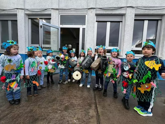 El Entroido del colegio de Beluso, en Bueu