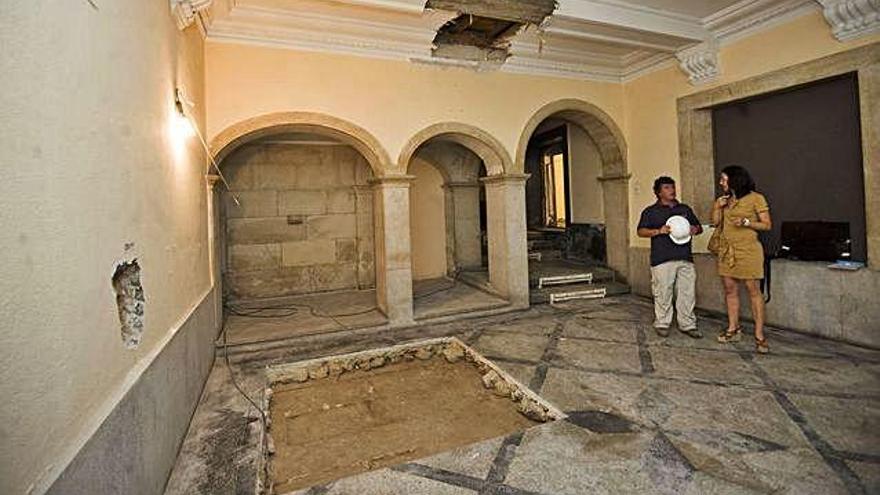 Obras en el interior del edificio en el año 2014 cuando se habilitó el centro cívico de la Ciudad Vieja en una parte.