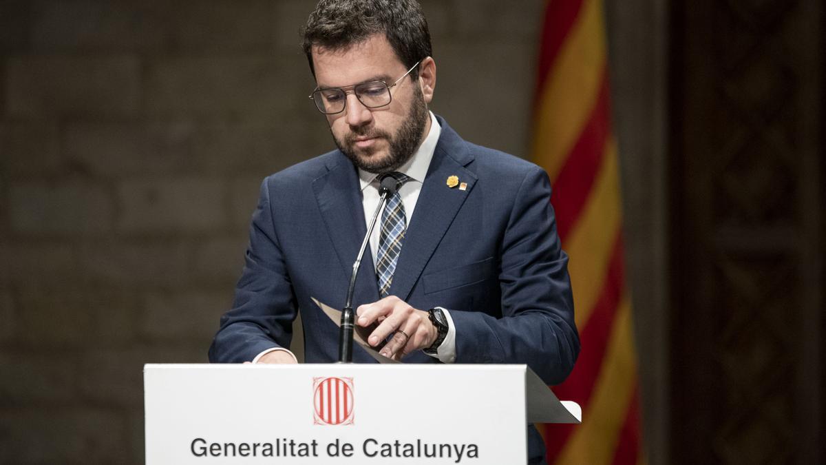 El 'president' de la Generalitat, Pere Aragonès.