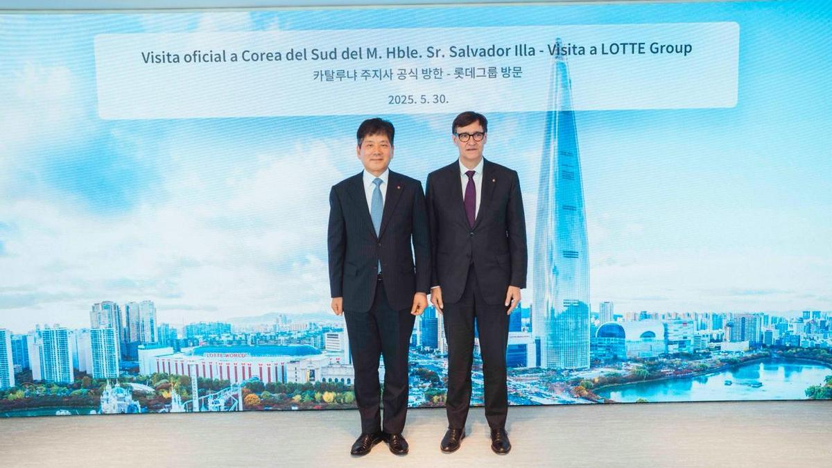 El president de la Generalitat, Salvador Illa, se ha reunido con los directores de Lotte en Seúl