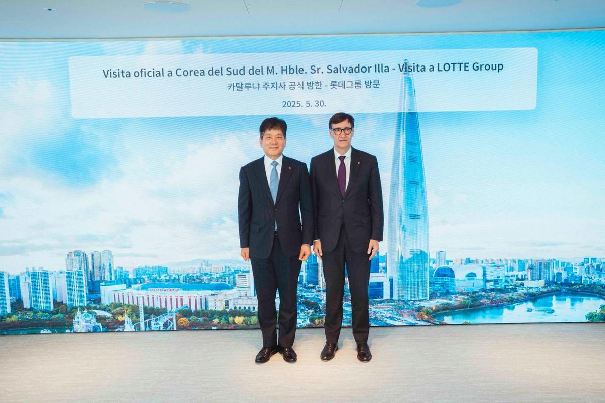 El president de la Generalitat, Salvador Illa, se ha reunido con los directores de Lotte en Seúl El president de la Generalitat, Salvador Illa, se ha reunido con los directores de Lotte en Seúl