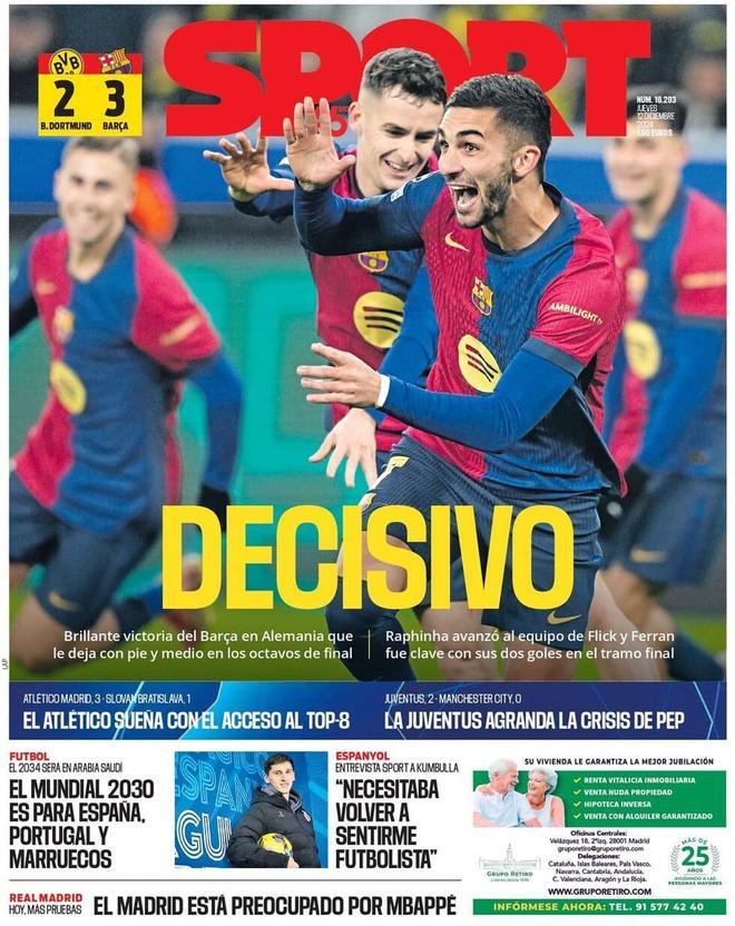 Las portadas de los periódicos deportivos de hoy, jueves 12 de diciembre