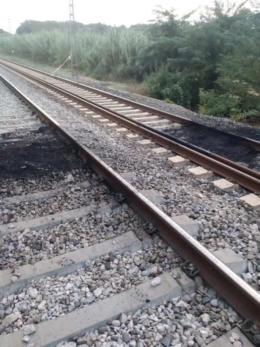 Així han quedat les vies i les instal·lacions ferroviàries