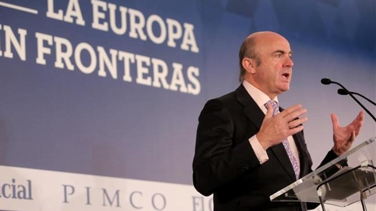 Intervención del ministro Luis de Guindos en el foro &quot;la Europa sin fronteras&quot;.