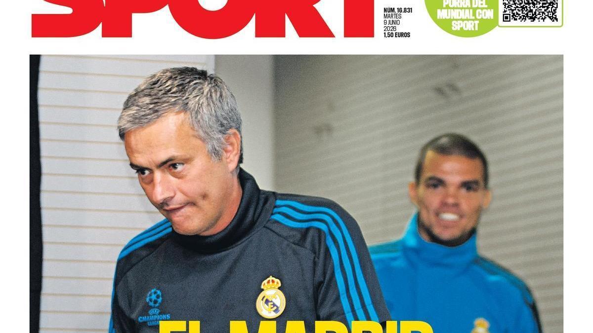 Esta es la portada de SPORT de hoy martes, 9 de junio de 2026