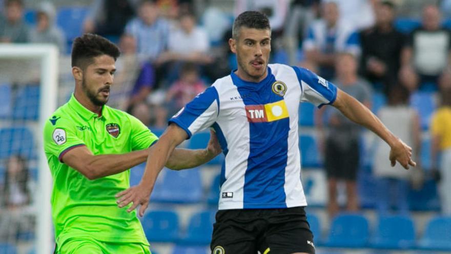 Pol Bueso y Juan Delgado, en el Hércules-Atlético Levante