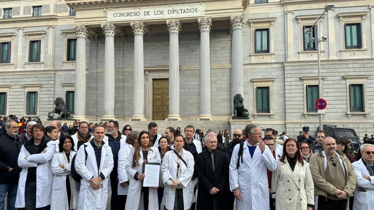 Asociaciones de sindicatos médicos frente al Congreso