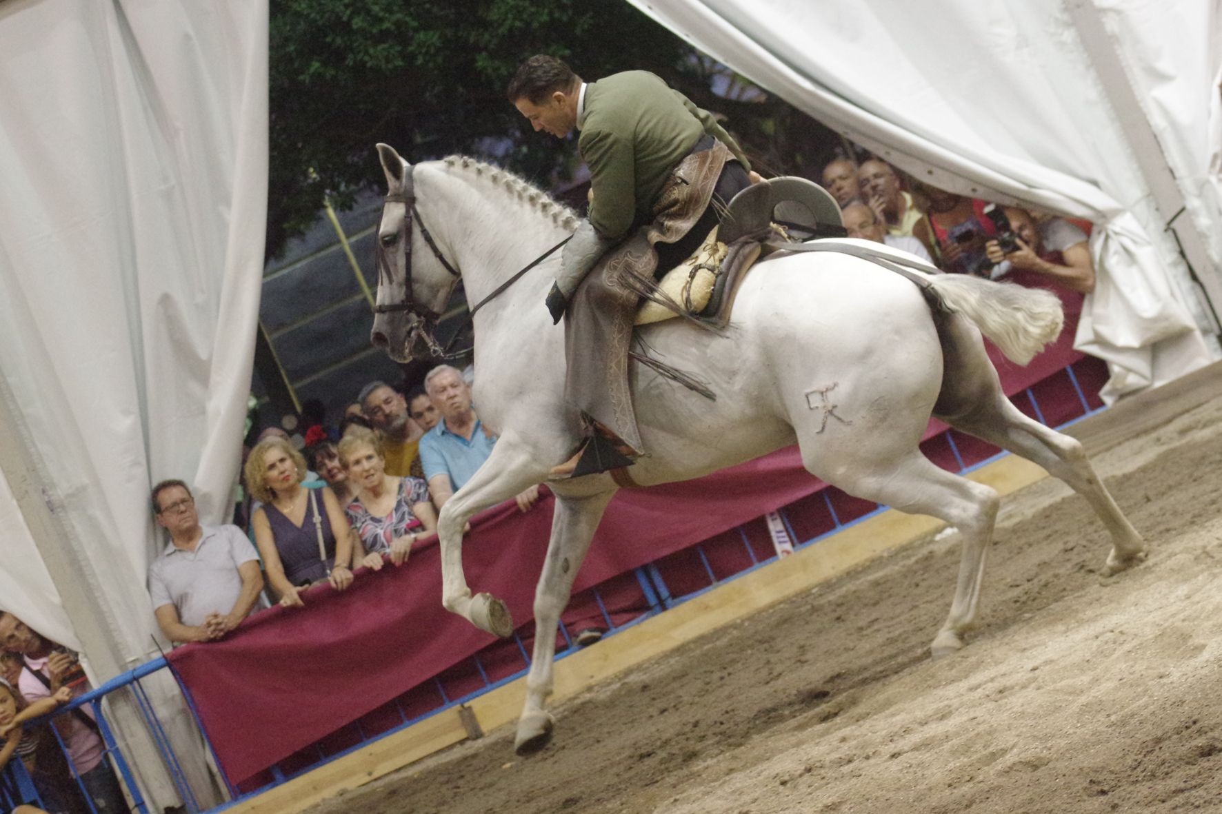 Exhibición ecuestre en el Real de la Feria de Málaga 2022