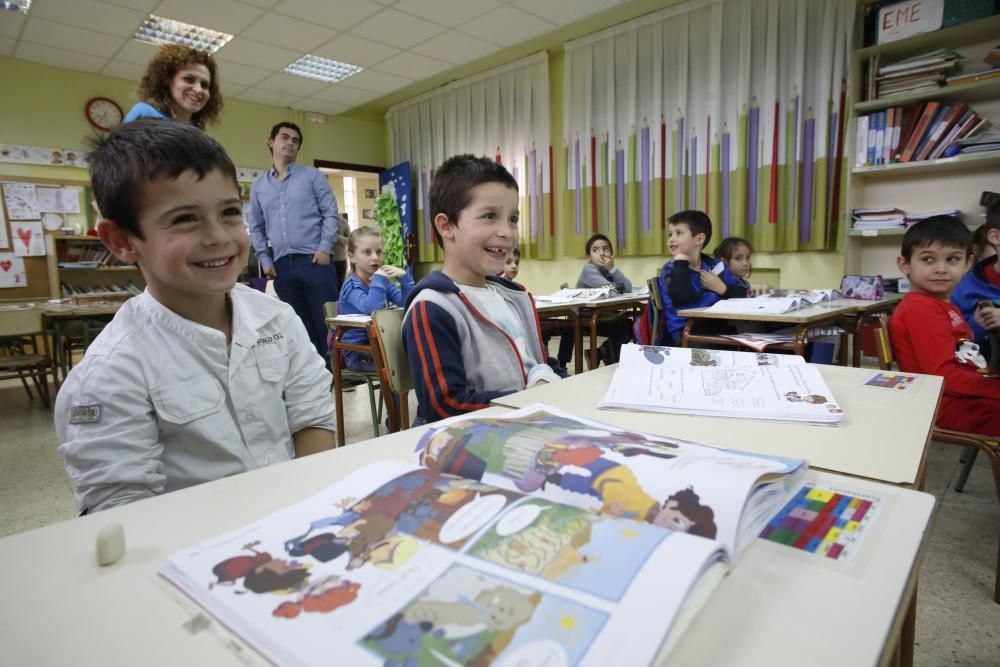 Alumnos del colegio de La Carriona.