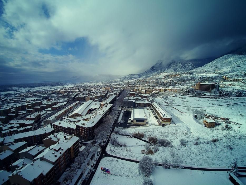 Espectacular nevada al Berguedà