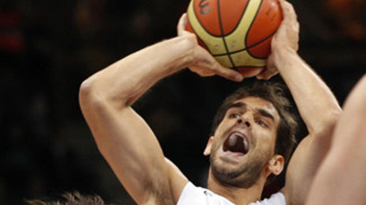 José Manuel Calderon durante el partido contra Turquía.